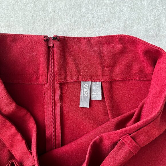 ASOS Mini Red Bow Tie Skirt - Size 4 (Small) - Picture 9 of 11